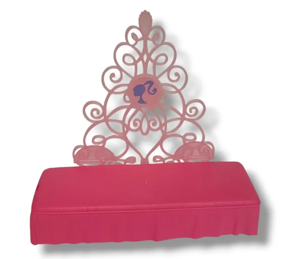 BARBIE DREAM BEDROOM BED AND HEADBOARD MATTEL 2008 PINK
